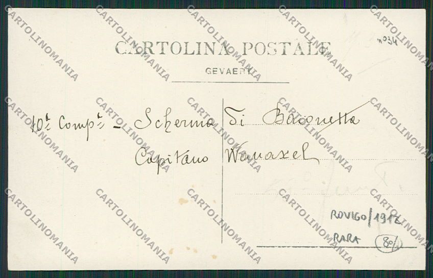Rovigo Caserma Battaglione Fanteria Esercizi Ginnici Foto cartolina EE5660 – retro