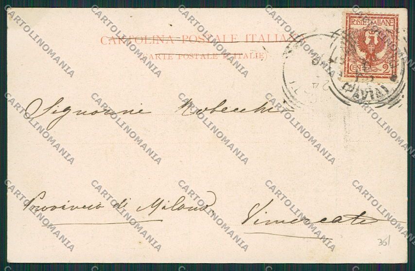 Pavia Montalto Pavese cartolina EE5665 – retro