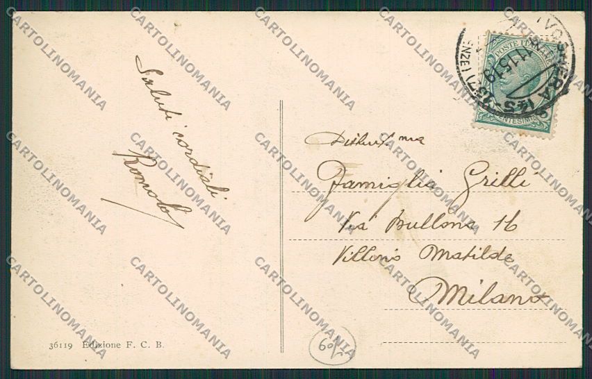 Pavia Voghera cartolina EE5674 – retro
