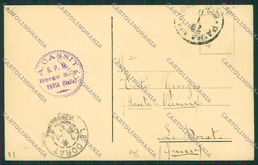 Pavia Voghera PIEGHINA cartolina EE5677 – retro