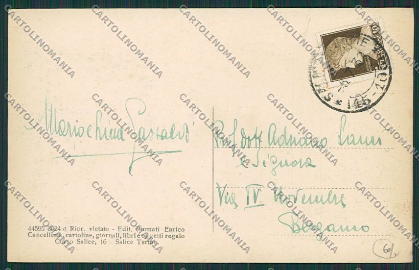 Pavia Salice cartolina EE5684 – retro