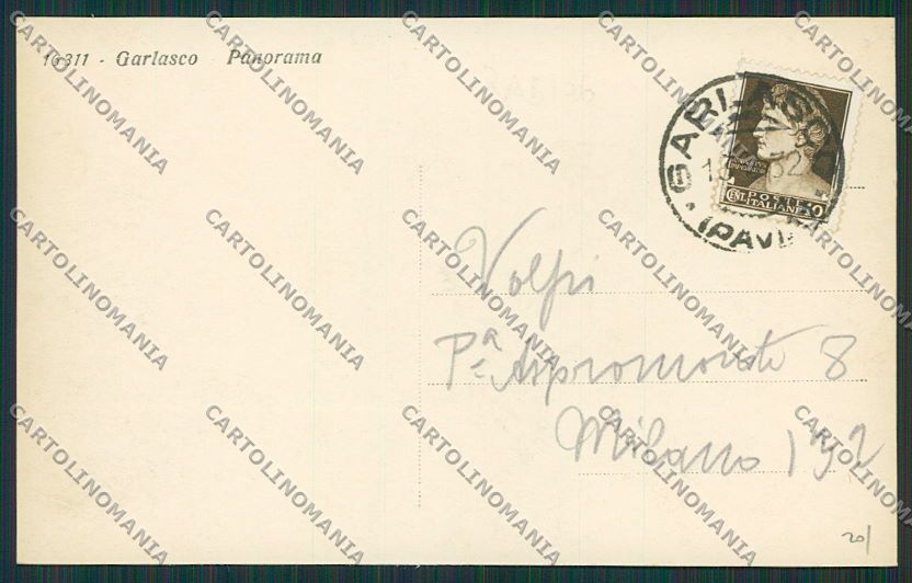 Pavia Garlasco Foto cartolina EE5689 – retro