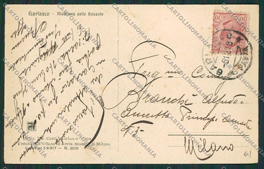 Pavia Garlasco cartolina EE5694 – retro