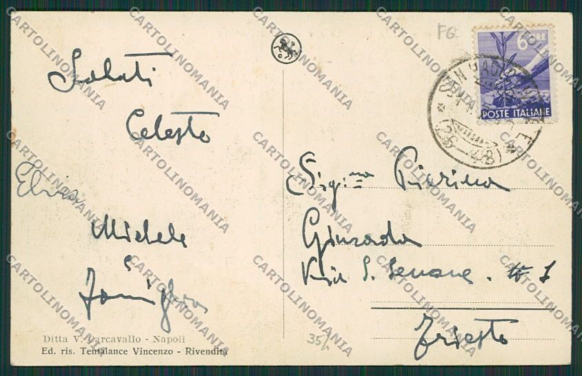 Foggia San Paolo Civitate cartolina EE5731 – retro