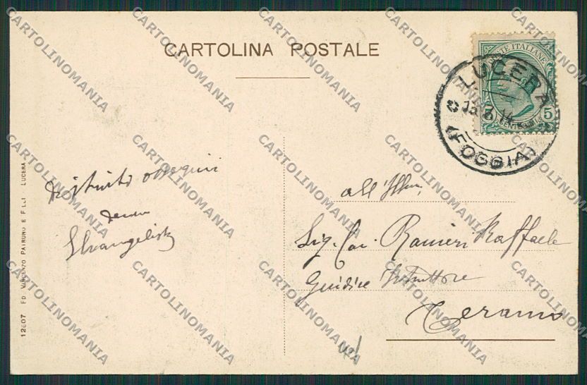Foggia Lucera cartolina EE5751 – retro