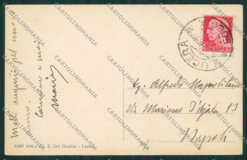Foggia Lucera cartolina EE5752 – retro