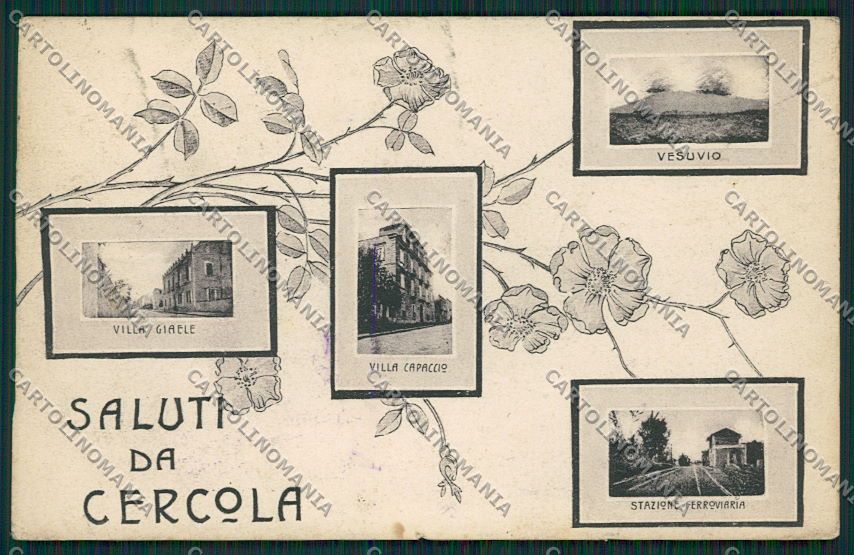 Napoli Cercola Saluti da Stazione cartolina EE5777 – fronte