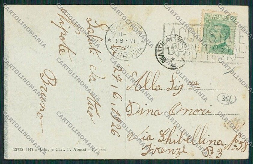 Caserta Città Poste cartolina EE5876 – retro