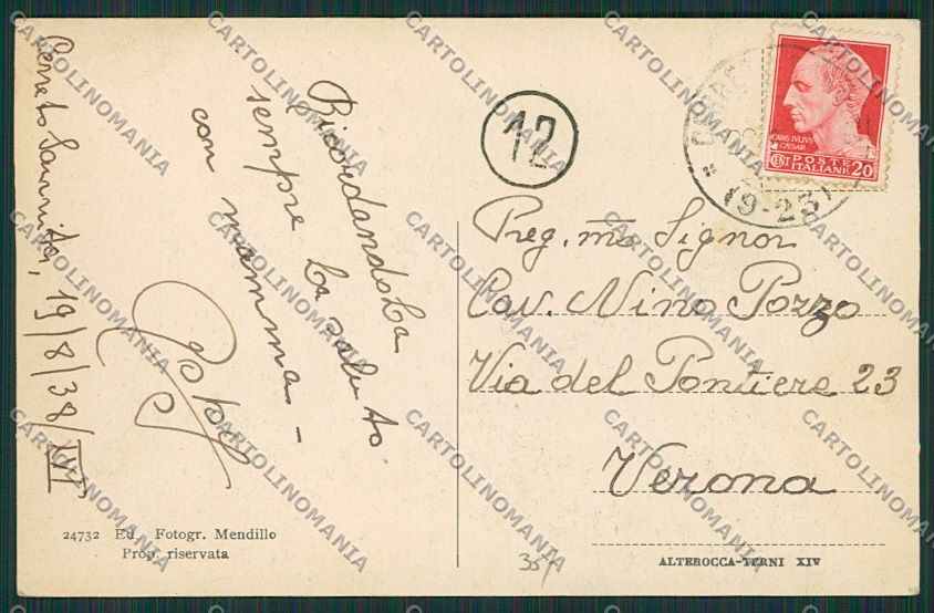 Benevento Cerreto Sannita cartolina EE5886 – retro