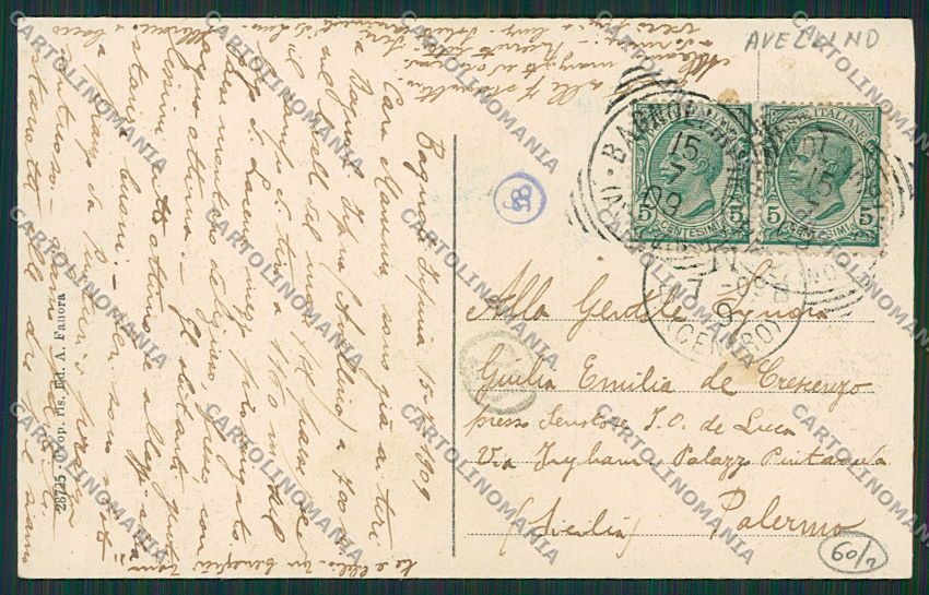 Avellino Bagnoli Irpino cartolina EE5901 – retro