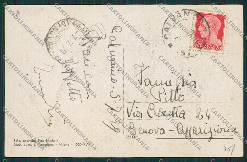 Salerno Calvanico cartolina EE5919 – retro
