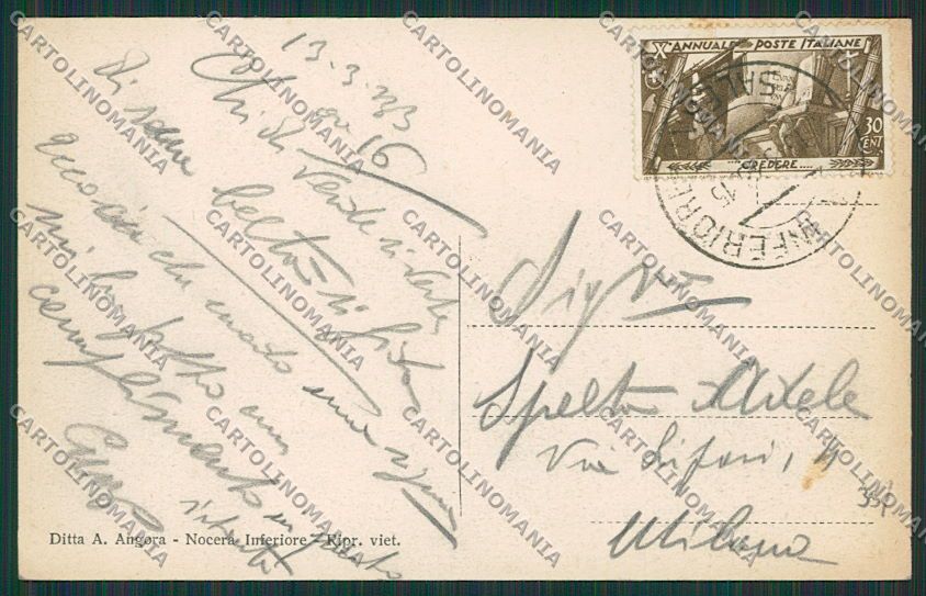Salerno Nocera cartolina EE5951 – retro
