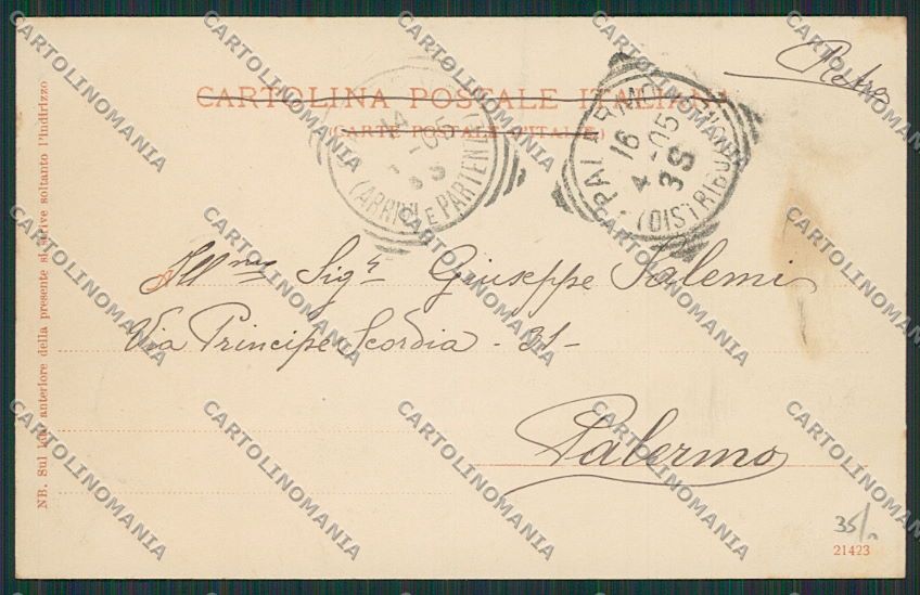 Salerno Città cartolina EE5962 – retro