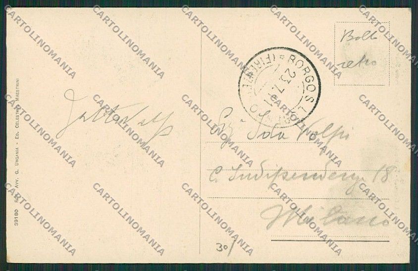 Firenze Borgo San Lorenzo cartolina EE5992 – retro