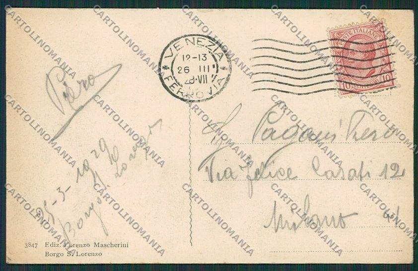 Firenze Borgo San Lorenzo cartolina EE5996 – retro