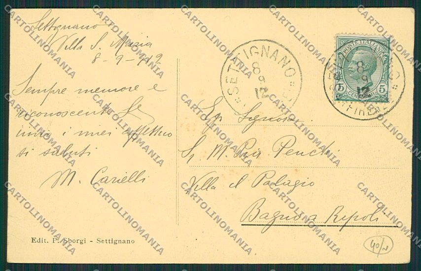 Firenze Settignano cartolina EE6013 – retro