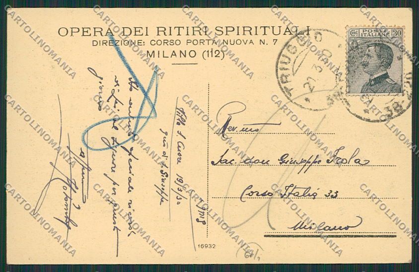 Milano Canonica Lambro cartolina EE6020 – retro