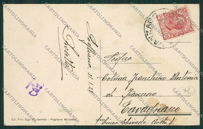 Milano Pogliano Milanese cartolina EE6050 – retro
