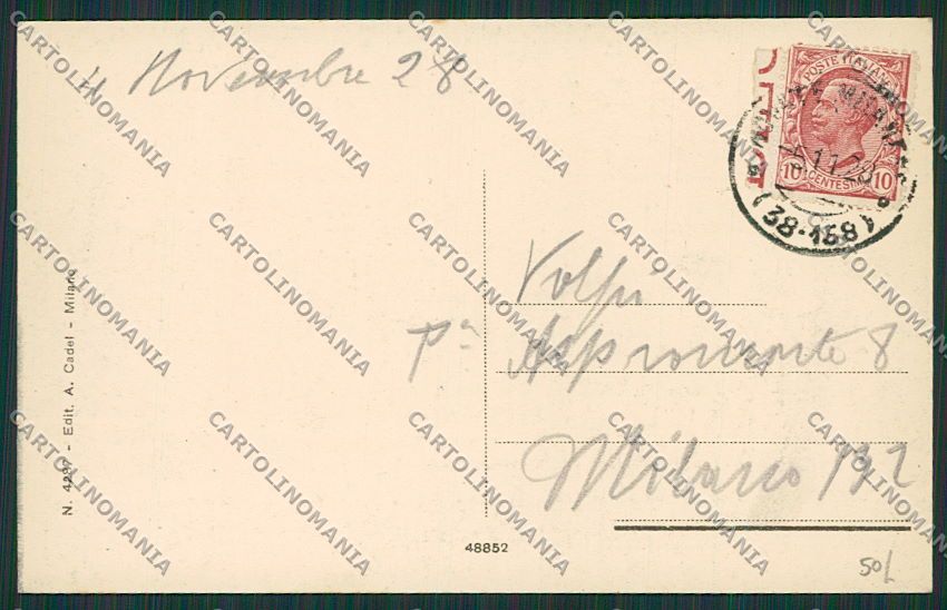 Milano Novate Milanese Asilo cartolina EE6062 – retro