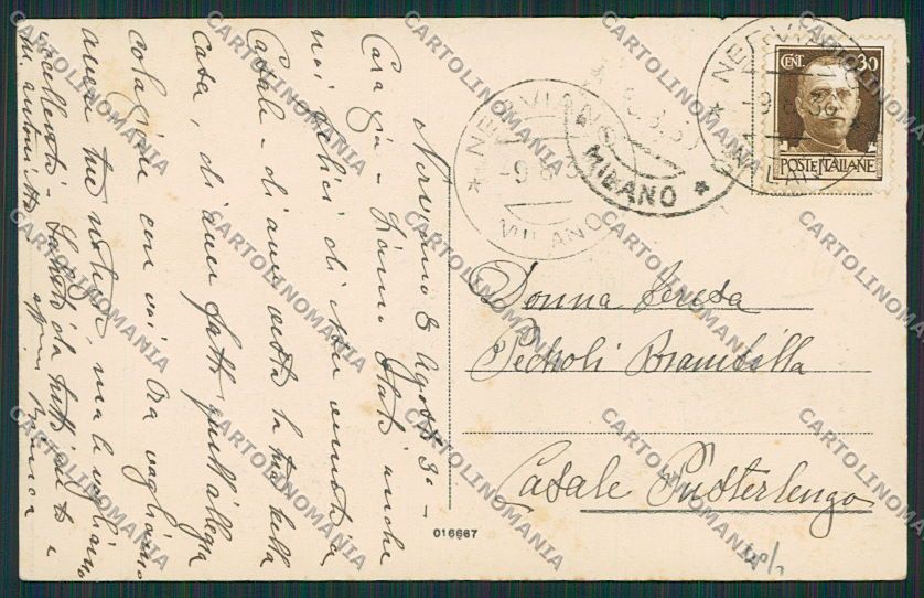 Milano Nerviano Tessitura Lampugnani Gajo ABRASA cartolina EE6064 – retro