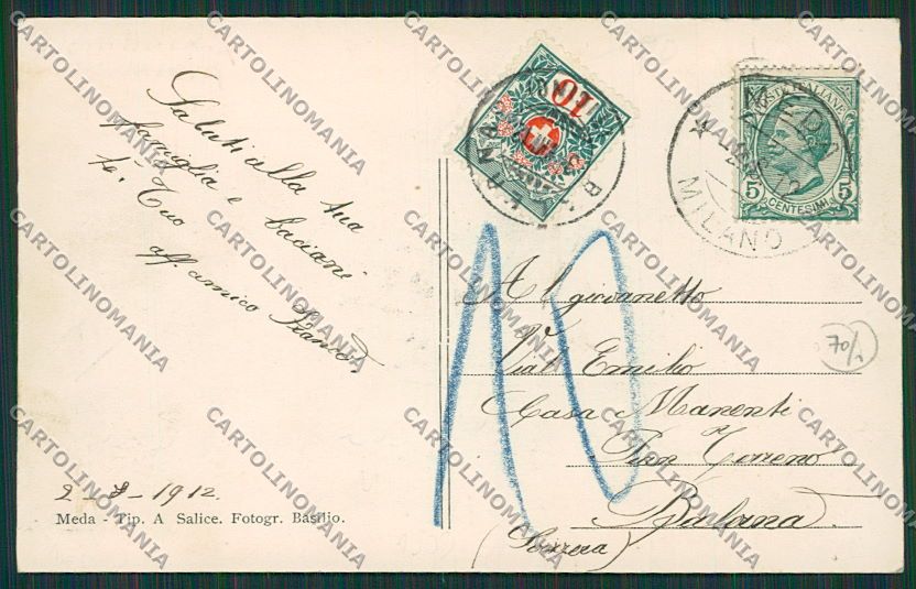 Milano Meda Stazione cartolina EE6088 – retro
