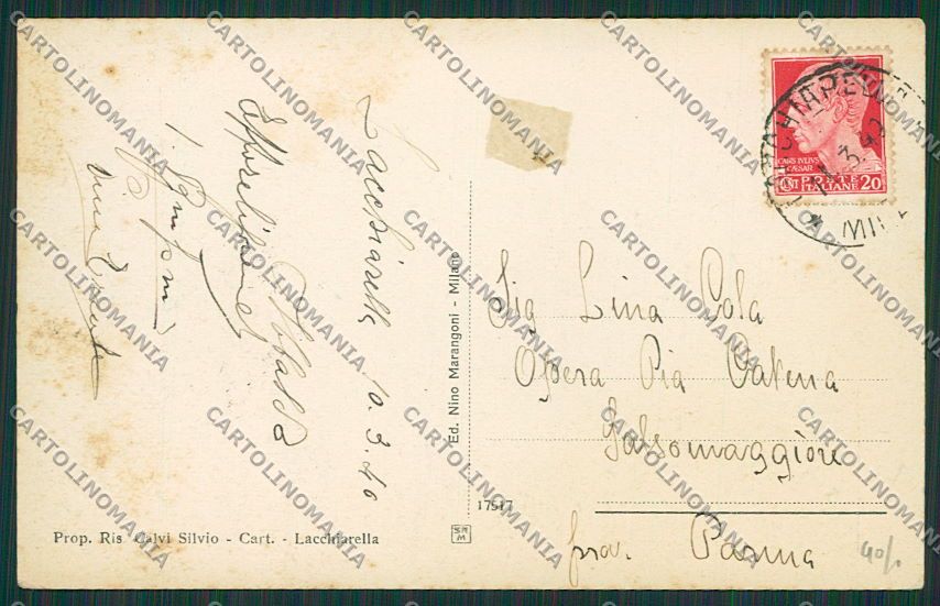 Milano Lacchiarella cartolina EE6101 – retro