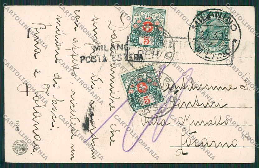 Milano Milanino cartolina EE6106 – retro