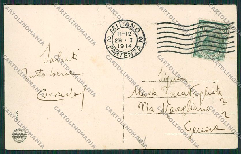 Milano Milanino cartolina EE6109 – retro