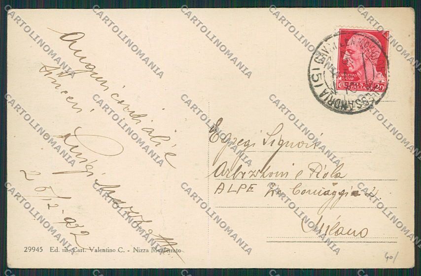 Asti Nizza Monferrato cartolina EE6151 – retro