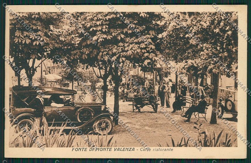 Alessandria Fonte Monte Valenza Bar Ristorante Auto cartolina EE6181 – fronte
