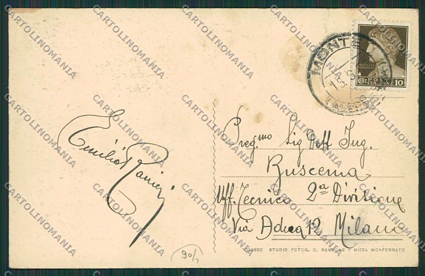 Alessandria Fonte Monte Valenza Bar Ristorante Auto cartolina EE6181 – retro