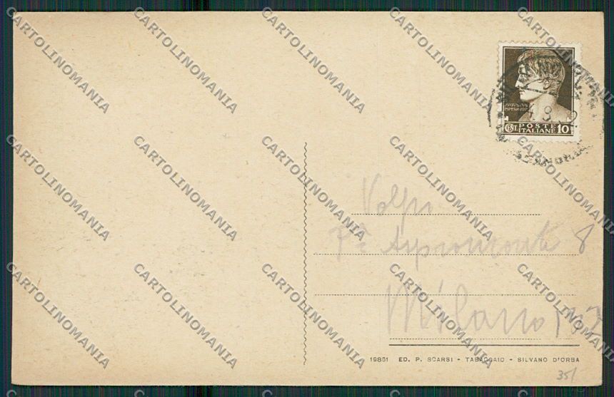 Alessandria Silvano d'Orba cartolina EE6191 – retro
