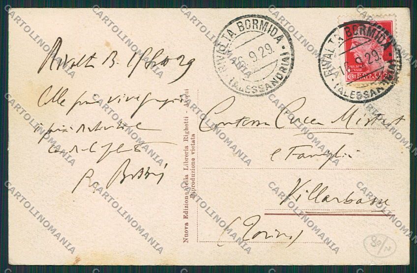 Alessandria Rivalta Bormida Auto cartolina EE6202 – retro
