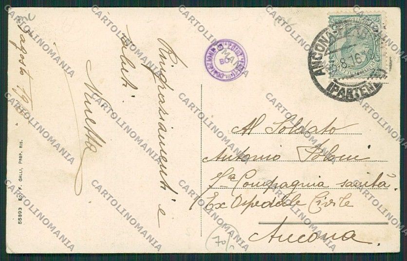 Alessandria Apiro cartolina EE6203 – retro
