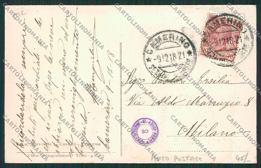 Macerata Camerino Autopostale cartolina EE6213 – retro