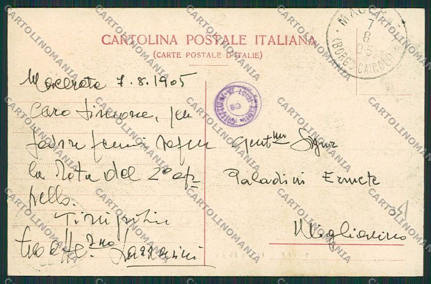 Macerata Città cartolina EE6215 – retro