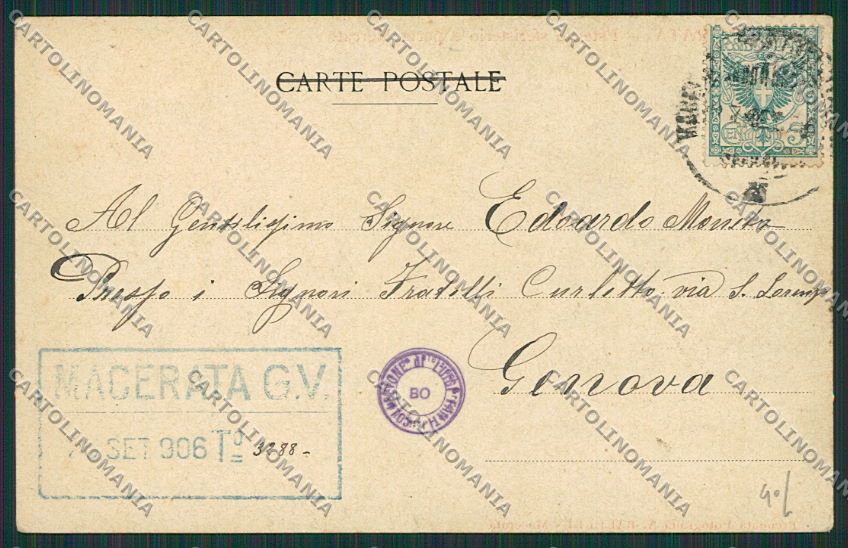 Macerata Città cartolina EE6218 – retro