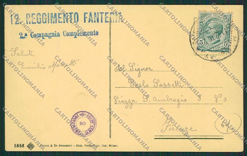 Macerata Città STRAPPINO cartolina EE6223 – retro