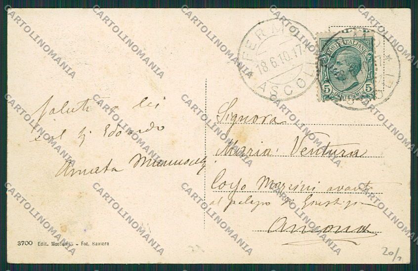 Ascoli Piceno Fermo MACCHIA cartolina EE6232 – retro