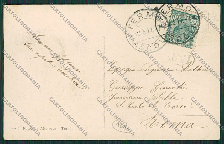 Ascoli Piceno Fermo Tram cartolina EE6235 – retro