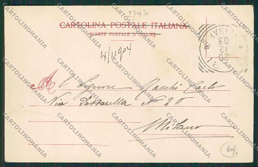 Pisa Lari cartolina EE6263 – retro