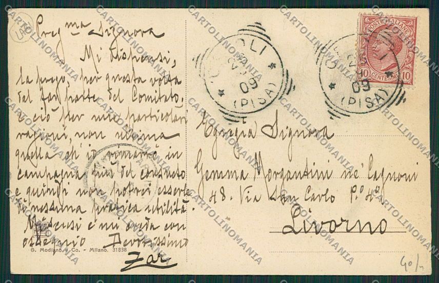 Pisa Cevoli PIEGHINA cartolina EE6264 – retro