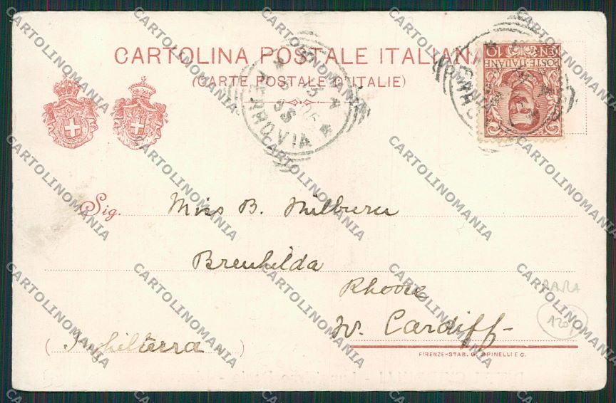 Pisa Città Pasticceria Ciardelli cartolina EE6281 – retro