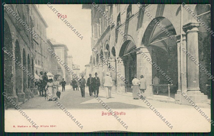 Pisa Città Borgo Stretto cartolina EE6286 – fronte
