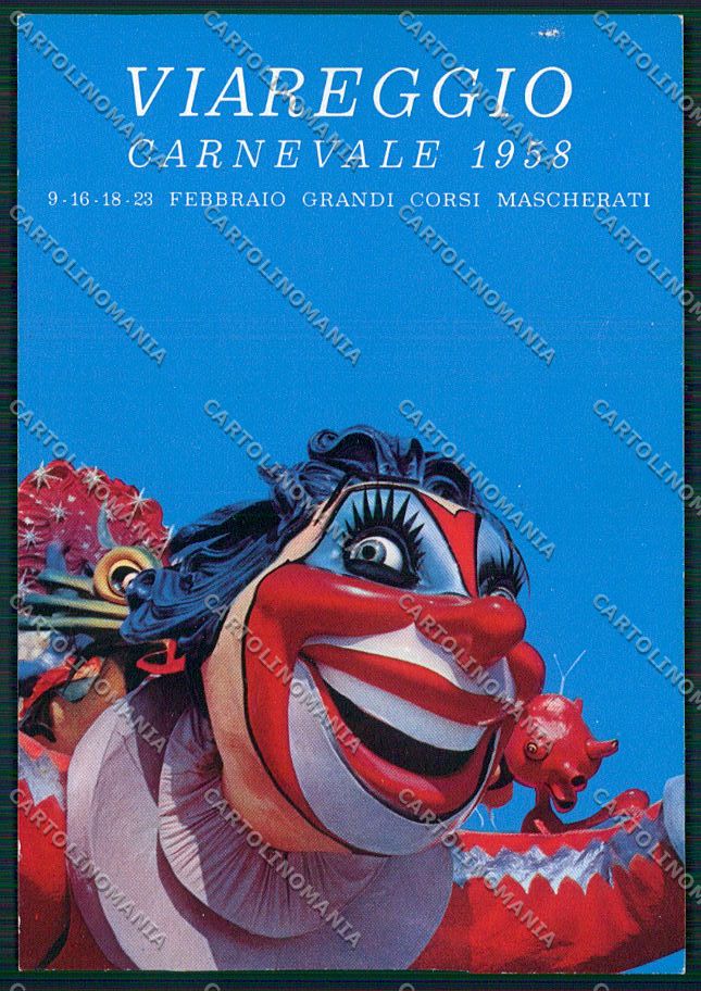 Lucca Viareggio Carnevale 1958 cartolina EE6305 – fronte
