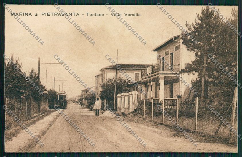 Lucca Marina di Pietrasanta Tonfano Tram cartolina EE6313 – fronte