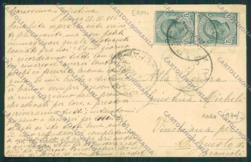 Lucca Barga Autopostale cartolina EE6332 – retro