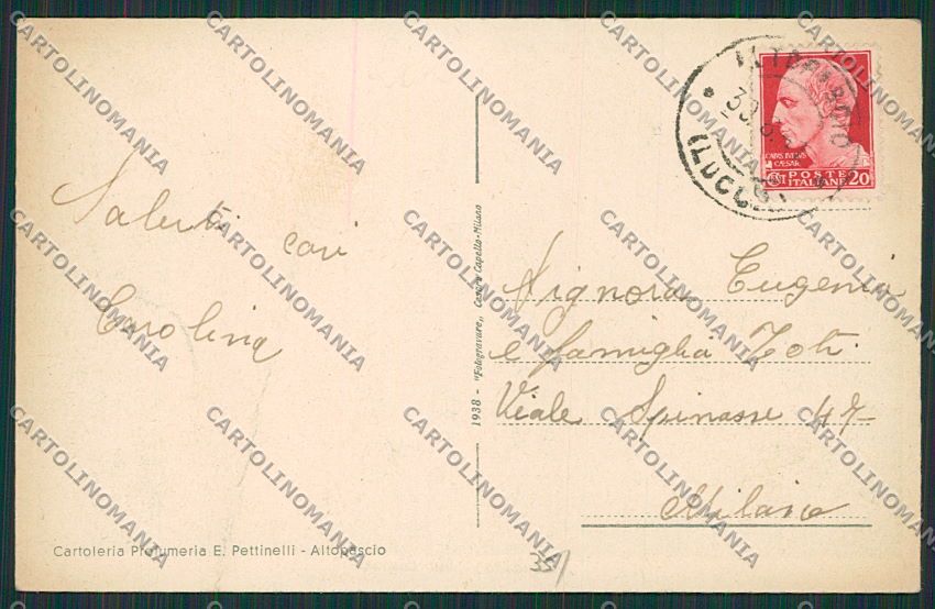 Lucca Altopascio PIEGA cartolina EE6334 – retro