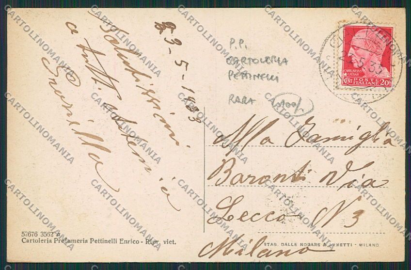 Lucca Altopascio cartolina EE6336 – retro