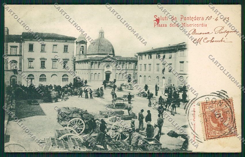 Pisa Pontedera Mercato cartolina EE6360 – fronte